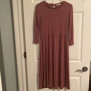 3 for $25 pink high neck dress with pockets